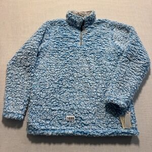 J-America Quarter-Zip Fleece Jacket‎ Women Sz M Blue Pre-owned